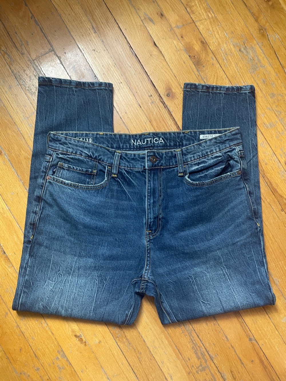 Mens Nautica Athletic Slim Fit Distressed Jeans